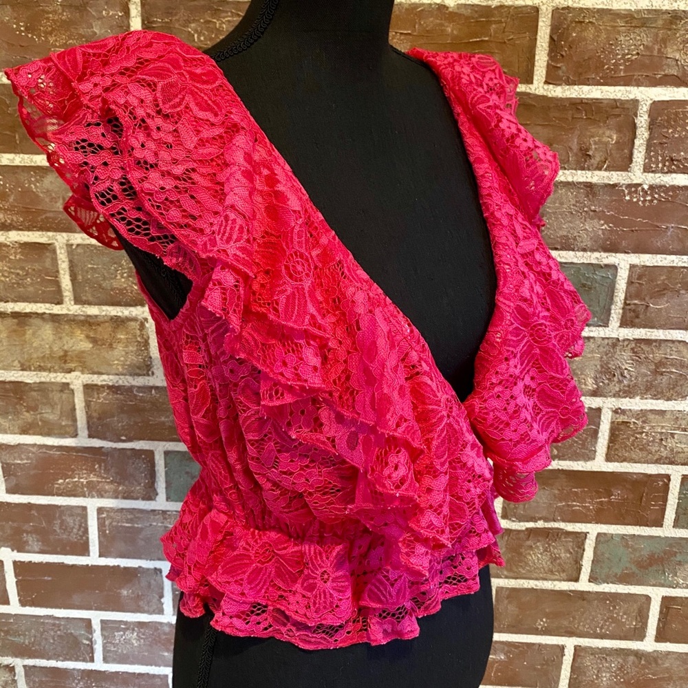 Elena Ruffle Top by BeBe